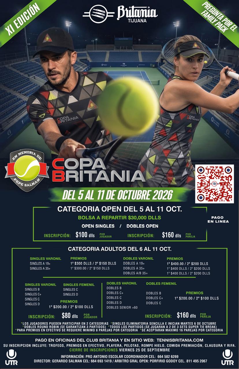 XI Copa Britania 2026 - Flyer Flyer XI Copa Britania 2026